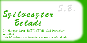 szilveszter beladi business card